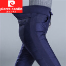 皮尔卡丹（pierre cardin）羽绒裤女外穿高腰深裆加厚修身显瘦中年妇女棉裤 深蓝色 XL 建议115-130斤