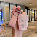 苍塑适配22-24款丰田威飒钥匙套豪华版凯美瑞汉兰达包荣放rav4壳 A新智能/樱花粉(银粉猫咪挂绳