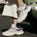FILA 斐乐猫爪5官方女鞋舒适休闲鞋秋季时尚复古运动老爹鞋 奶白/浪漫紫-GO 37.5