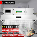 朗屋油烟净化一体机商用油烟机饭店酒店餐饮厨房定制排烟罩低空直排油烟净化器无需室外管道 油烟净化一体机定制