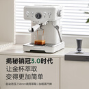 柏翠(petrus)【国家补贴】咖啡机意式浓缩家用小型半自动蒸汽打奶泡 PE3833 海盐小方pro
