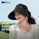 蕉下（beneunder）蛋卷灯罩帽大檐空顶帽防晒帽女遮阳帽登山帽太阳帽男UL712黑