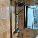 九牧线下专卖门店款36666套装花洒，贴墙方形直管无极幻雨钢琴按键 36666-873/HBS-1