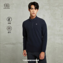 KOLON SPORT/可隆半拉链长袖 男子户外休闲保暖透汽T恤内搭上衣 LHZT3WN215-NV 藏蓝 180/XL