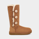 UGG Bailey Button Triplet II 女士厚绒防寒保暖女士雪地靴高筒靴 栗棕/Chestnut US8/39码