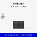 博柏利（BURBERRY）【秋季】男士 格纹拼皮革折叠式卡片夹卡包