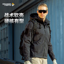 龙牙五代龙牙城市潜伏者软壳防风耐磨战术外套男士战术通勤夹克 极夜黑 XL 185/104A