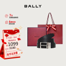 巴利（BALLY）男士商务黑色皮带牛皮方扣双面腰带120/3.5cm均码可裁剪 6307811