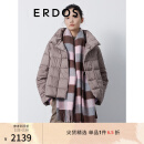 ERDOS 宽松加厚纯色立领通勤风短款防风保暖女棉服外套 大象灰 165/88A/L