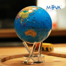 mova地球仪磁悬浮摆件光能自转永动送客户礼品送男友生日圣诞礼物 6.0寸-mova蓝色中文-底座刻字