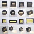 爱灯人户外地脚灯人体感应3w明装台阶灯防水楼梯踏步灯嵌入式壁灯坡道灯 170不锈钢带网6w暖光