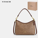 蔻驰（COACH）【品牌直供】女士大号手提单肩斜挎包流浪包PVC配皮CV975IMXHE