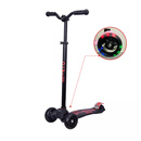 micro3-6-12岁瑞士迈古儿童滑板车大童三轮闪光 Maxi单脚滑可折叠 大童宽轮红黑色(led宽轮2个)