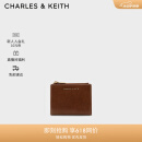 CHARLES&KEITH质感纯色包包女包多卡位短款钱包女士CK6-10680907 Chocolate巧克力色 XXS