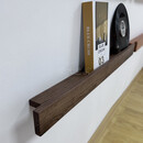 温以嘉定制黑胶墙面板墙上搁板北黑胡桃木隔板置物架樱桃实木板客厅层板 黑胡桃木长120宽8高8 （单位CM）