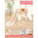 迈奇宝宝滑滑梯儿童室内小型婴儿秋千组合小孩幼儿大型玩具游乐场 星星滑梯+过道 咖色