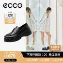 爱步（ECCO）乐福鞋 时尚厚底增高休闲皮鞋女 踪迹30女鞋系列220723 黑色 37