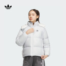 adidas 600蓬廓形宽松保暖连帽鸭绒羽绒服女装阿迪达斯官方三叶草 浅蓝 XL