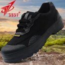3517解放鞋农用劳保鞋男耐磨防滑帆布鞋户外登山鞋耐穿运动鞋 突击黑色 43