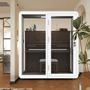 鑫蓝音坊 隔音房静音仓电话亭移动隔音房直播间洽谈室录音棚钢琴隔音房 白色商务款180*160*230