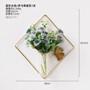 墙上装饰品挂件墙上水培花瓶壁挂创意餐厅墙面壁饰挂件家居客厅背 菱形水培+罗马菊蓝色1支