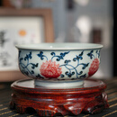 缘起墨舍屹朴堂青花釉里红缠枝莲炉式杯纯手工手绘景德镇茶具主人杯 无颜色 无规格