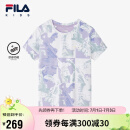 FILA【凉感科技】斐乐儿童童装2024夏中大童女童短袖透气T恤