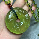 荷玉情缘岫玉挂件精品貔貅平安扣规格50X13.5