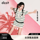 DZZIT【虞书欣同款】地素连衣裙23年夏新款复古运动女3H2E6246P 绿色 M