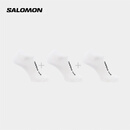 萨洛蒙（Salomon）男女款 户外运动休闲透气舒适跑步短袜子 EVERYDAY LOW 3-PACK 白色 C20869 L (42-44码)