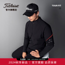 Titleist泰特利斯高尔夫服装男士夹棉外套24冬TOUR FIT防风保暖立领夹克 黑色 2XL