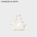 CHARLES&KEITH波光露珠手提包单肩包水桶包包女包生日礼物送女友CK2-10270879 Cream奶白色 S