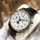 【二手99新】浪琴（LONGINES）名匠系列 自动机械男表 八针月相多功能商务休闲手表瑞士十大品牌 【40盘原装扣】白盘皮带L2.673.4.78.3