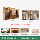 全实木玻璃门衣柜家用卧室小户型儿童免安装衣帽间组合 【全实木】3.2*2.2米高衣柜[16mm 2门 x 整装