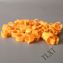 潮鸣（CHAOMING）鸽子脚环鸽子脚环信鸽赛鸽用品用具刻字开口记号环识别环鸽子脚环 8mm橙色数字50个