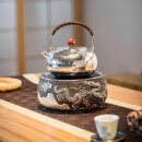 季慕家电陶炉煮茶器家用茶炉静音铁壶银壶专用高端送长辈领导父母朋友 铁包银工艺云龙（不包含壶）