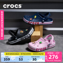 卡骆驰crocs洞洞鞋贝雅卡骆班轻便耐磨一脚蹬休闲鞋|205089 黑色/白色-066 41 /42(260mm)