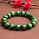 豆蔻时光收藏级12mm猫眼和田玉碧玉手串无黑老坑玉石手链生日礼物男女款