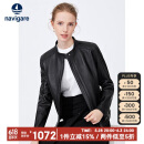 Navigare 意大利小帆船女士真皮皮衣秋冬款小立领羊皮机车服X2236700091 黑色 S 