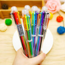 6色圆珠笔彩色 按动中性笔涂鸦标记笔子弹头0.5m学生文具 2支