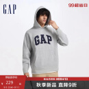 GAP男女装2024秋季新款碳素软磨抓绒字母logo连帽卫衣上衣609116