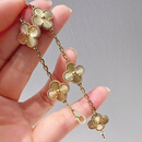 【二手99新】梵克雅宝手链 VCA 18K金四叶草手链 二手奢侈品饰品 99新单品镭射款