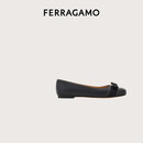 【95成新】菲拉格慕（Ferragamo）女士黑色芭蕾平底鞋 0775746_1D _ 75 礼物送女友  
