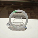 七彩云南【孤品】翡翠玉手镯女款冰糯种圆镯玉镯子送母亲送女友 内径55mm