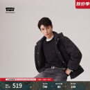 Levi's李维斯男士可收纳风帽御寒羽绒服都市轻户外 黑色 L