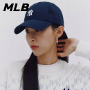 MLB帽子女 复古小标棒球帽 情侣休闲遮阳鸭舌帽32CP77011 藏蓝白字小NY/32CP7701150N F-帽围可调节（51-65）