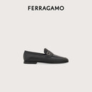 【95成新】菲拉格慕（Ferragamo）男士黑色便鞋 0776766_3E _ 80 礼物送男友  