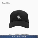 Calvin Klein Jeans男女同款潮流时尚纯棉刺绣圆顶弯檐鸭舌棒球帽礼物HX0220 001-黑色