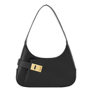 【95成新】菲拉格慕（Ferragamo）女士黑色单肩流浪包 0768597 礼物 送女友  