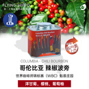FLYING HIPPO夏日冷萃咖啡豆哥伦比亚樱花希爪浅烘冰滴冷泡手冲咖啡粉可现磨 辣椒波旁-中浅-厌氧水洗【樱桃葡萄柚】 125g 磨粉